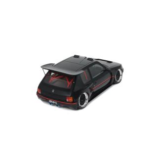 PEUGEOT 205 KHYZYL SALEEM BLACK 2018 \"Otto Project Car\" OttO mobile 1:18 Resinemodell (Türen, Motorhaube... nicht zu öffnen!)